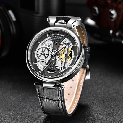 Zinc Alloy Quartz 3ATM Leather Watch(6 Colors)