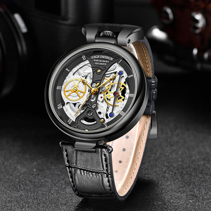 Zinc Alloy Quartz 3ATM Leather Watch(6 Colors)