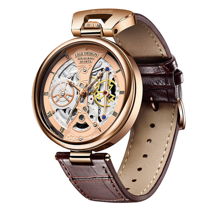 Zinc Alloy Quartz 3ATM Leather Watch(6 Colors)