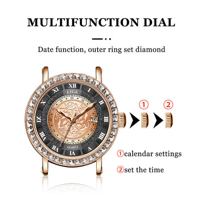 Zinc Alloy Quartz 3ATM Leather Watch(5 Colors)