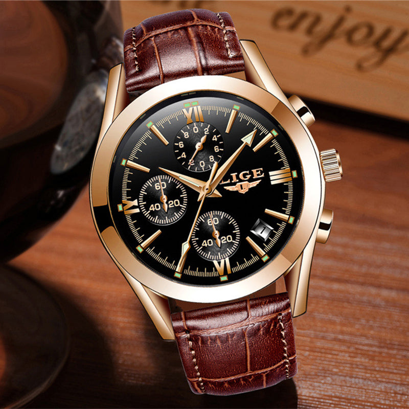 Alloy Quartz 3ATM Leather Watch(6 Colors)