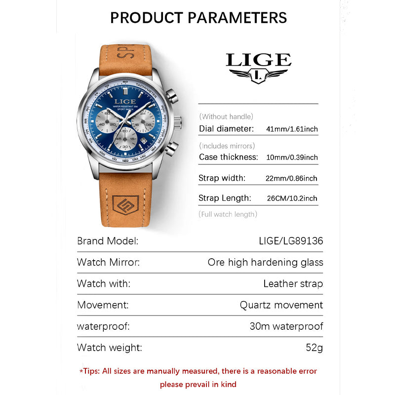 Zinc Alloy Quartz 3ATM Leather Watch(5 Colors)