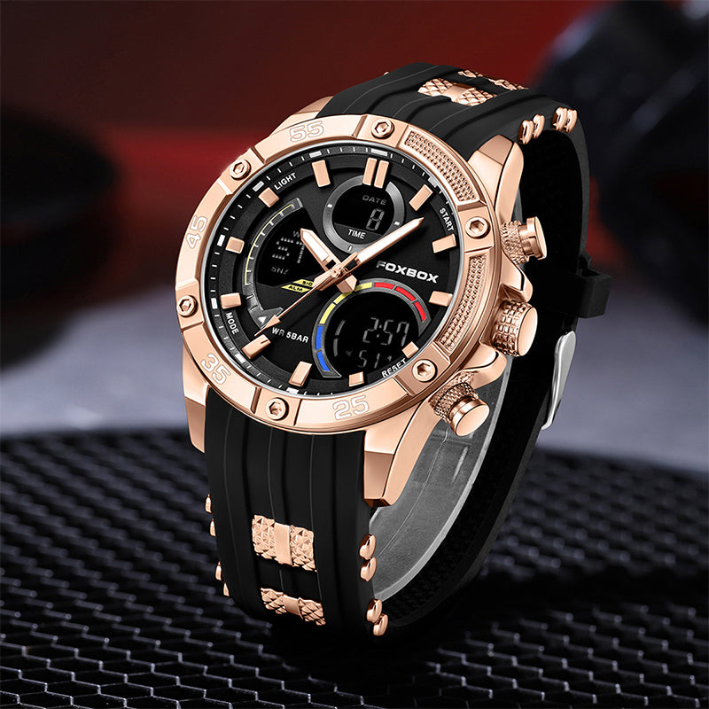 Zinc Alloy Electronic movement 3ATM Silicone Watch(5 Colors)