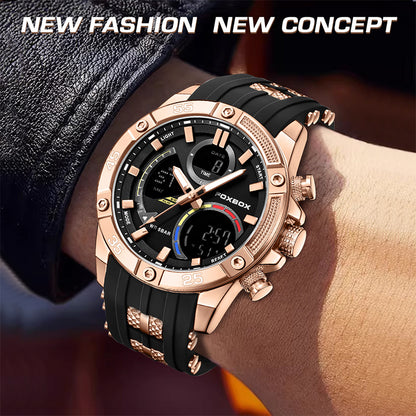 Zinc Alloy Electronic movement 3ATM Silicone Watch(5 Colors)