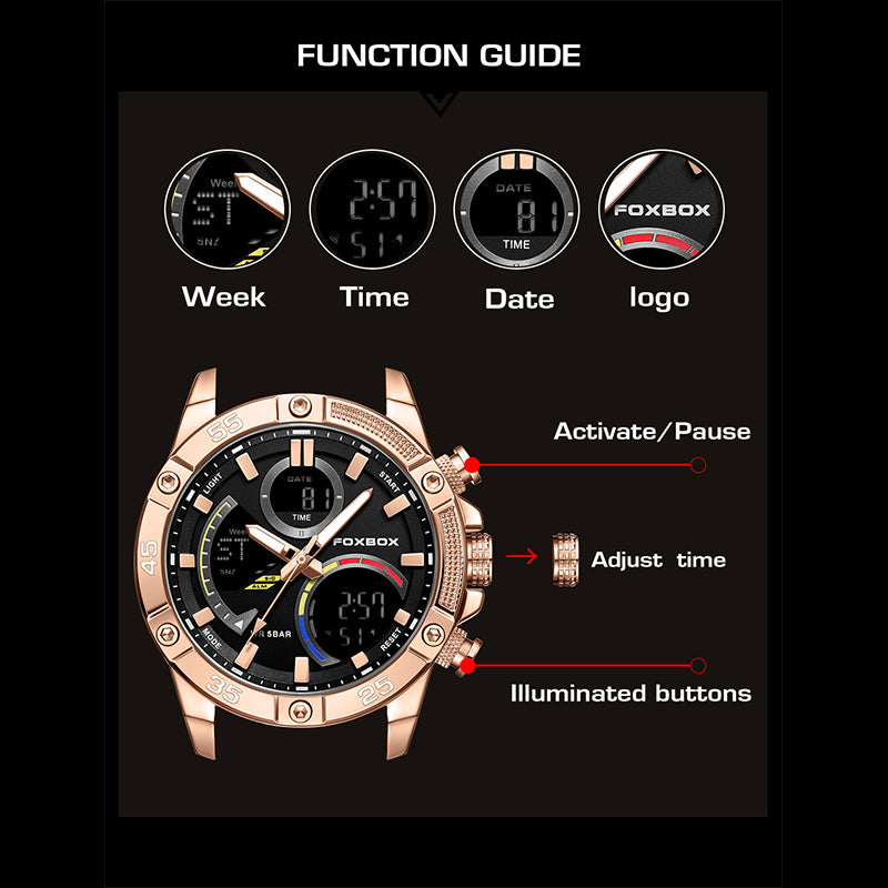 Zinc Alloy Electronic movement 3ATM Silicone Watch(5 Colors)