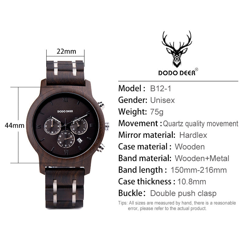 Wood Electronic movement 3ATM Wood Watch(3 Colors)