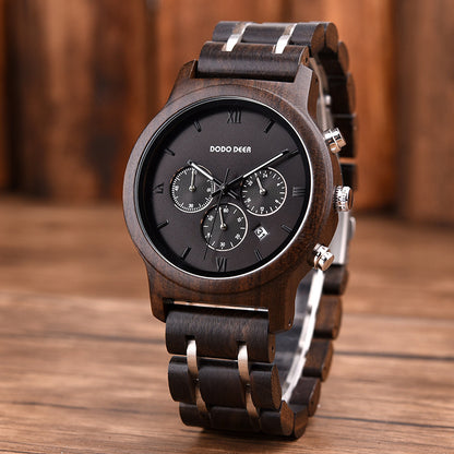 Wood Electronic movement 3ATM Wood Watch(3 Colors)