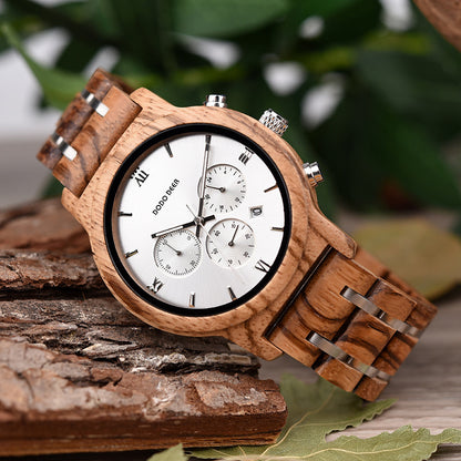 Wood Electronic movement 3ATM Wood Watch(3 Colors)