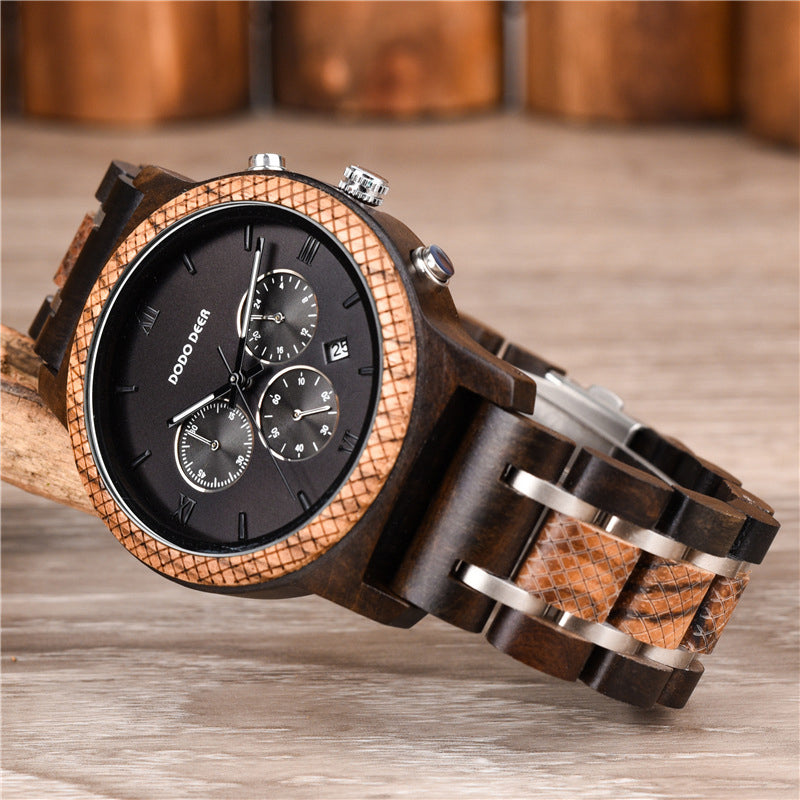 Wood Electronic movement 3ATM Wood Watch(3 Colors)