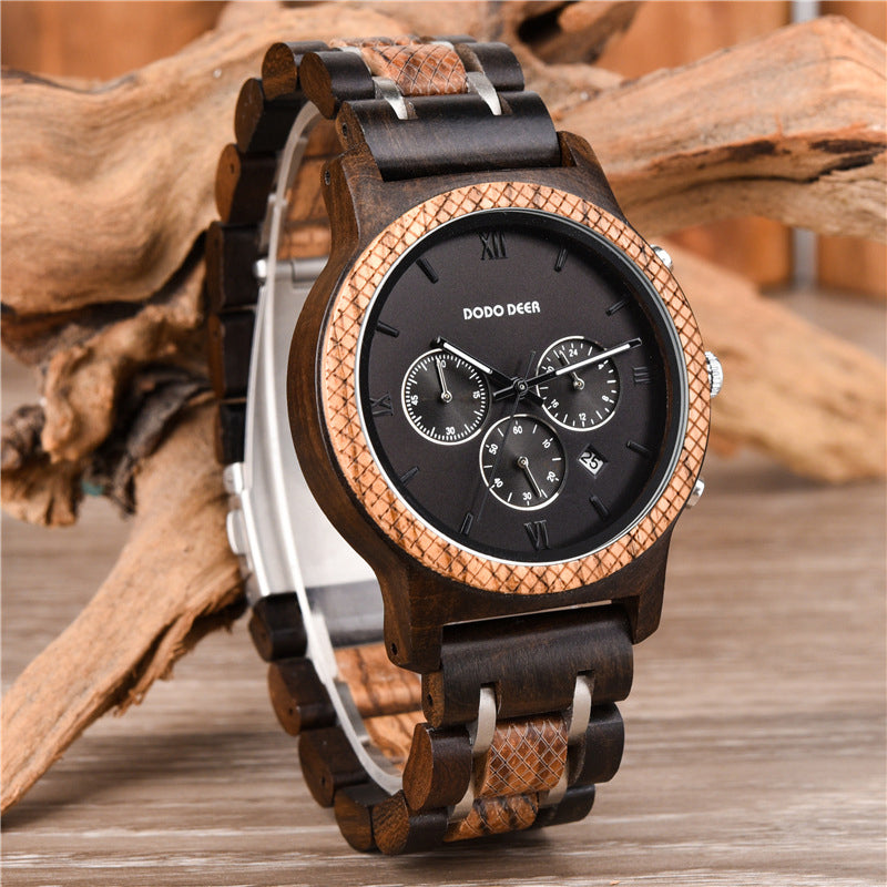 Wood Electronic movement 3ATM Wood Watch(3 Colors)