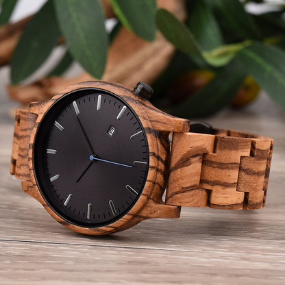 Wood Quartz 3ATM Wood Watch