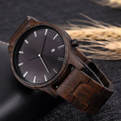 Wood Quartz 3ATM Wood Watch