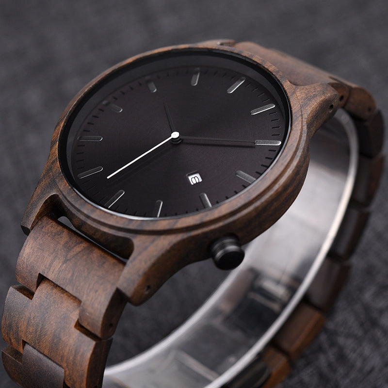 Wood Quartz 3ATM Wood Watch