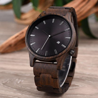 Wood Quartz 3ATM Wood Watch