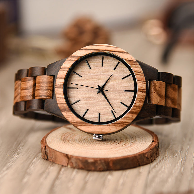 Wood Quartz 3ATM Wood Watch(7 Colors)