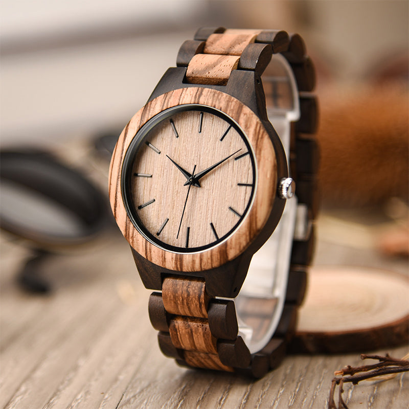 Wood Quartz 3ATM Wood Watch(7 Colors)