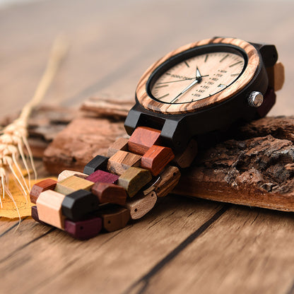 Wood Quartz 3ATM Wood Watch(3 Colors)