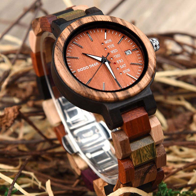 Wood Quartz 3ATM Wood Watch(3 Colors)