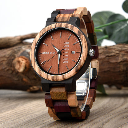 Wood Quartz 3ATM Wood Watch(3 Colors)