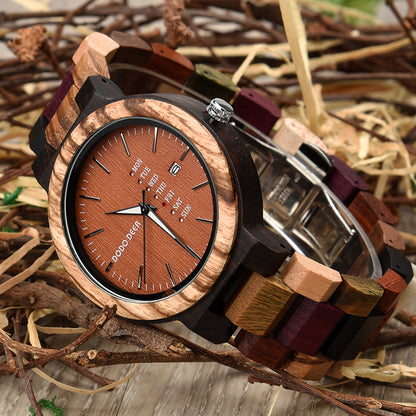 Wood Quartz 3ATM Wood Watch(3 Colors)