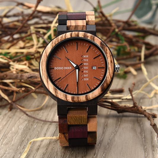 Wood Quartz 3ATM Wood Watch(3 Colors)