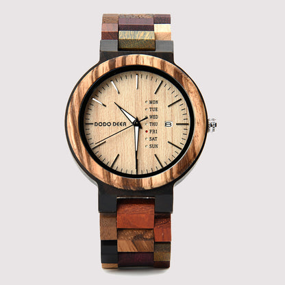 Wood Quartz 3ATM Wood Watch(3 Colors)