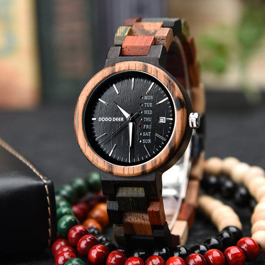 Wood Quartz 3ATM Wood Watch(3 Colors)