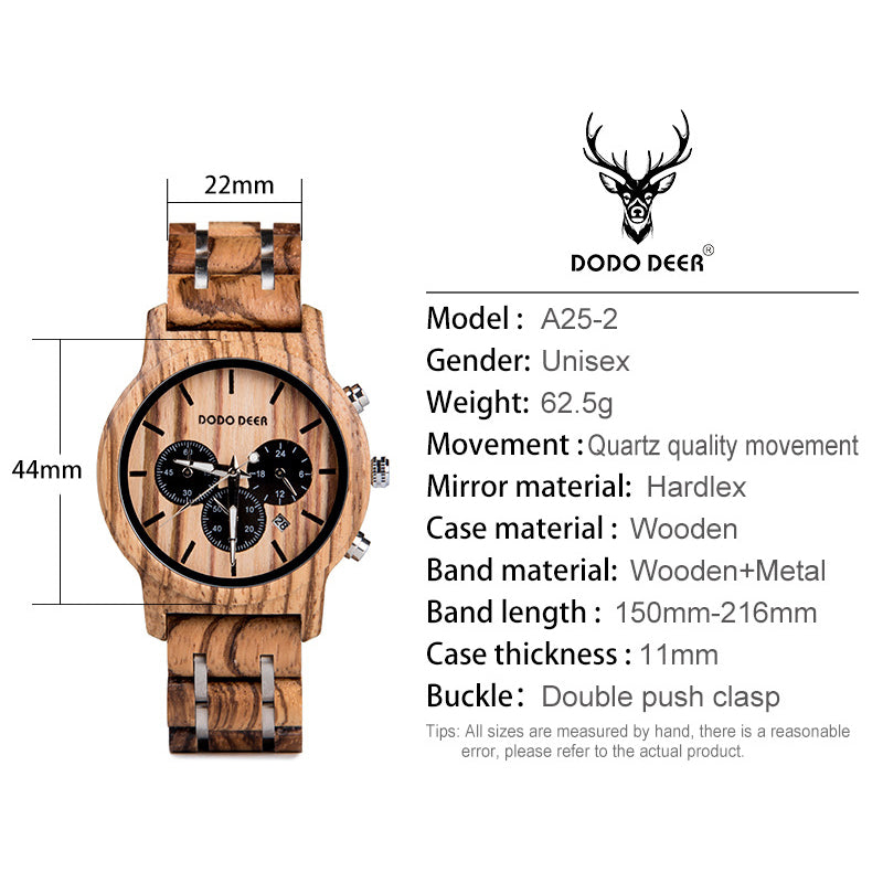 Wood Electronic movement 3ATM Wood Watch(3 Colors)