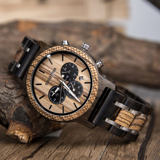 Wood Electronic movement 3ATM Wood Watch(3 Colors)