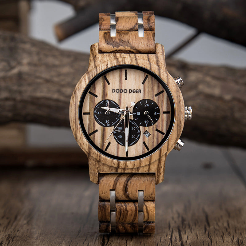 Wood Electronic movement 3ATM Wood Watch(3 Colors)