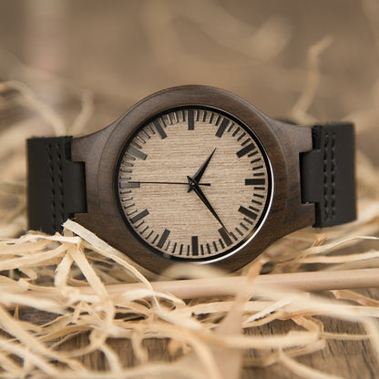 Wood Quartz 3ATM Wood Watch(5 Colors)