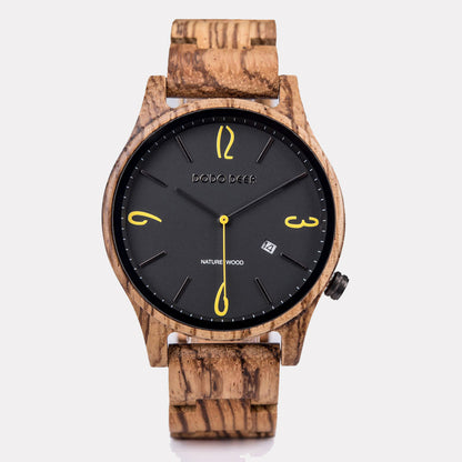 Wood Electronic movement 3ATM Wood Watch(3 Colors)