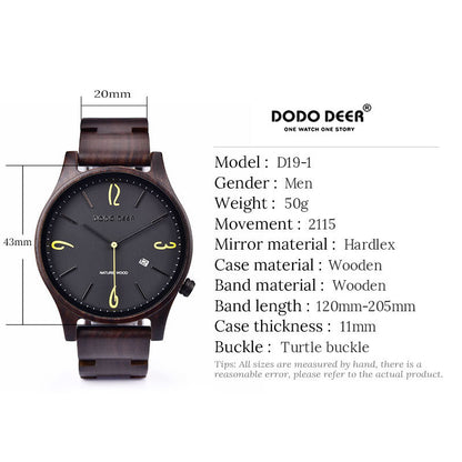 Wood Electronic movement 3ATM Wood Watch(3 Colors)